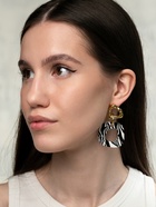 Серьги акриловые «Зебра», цепи, чёрно-белые в золоте - Фото 2