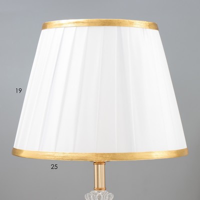 Настольная лампа Анисия E27 40 Вт бело-золотой 25×25×43 см RISALUX