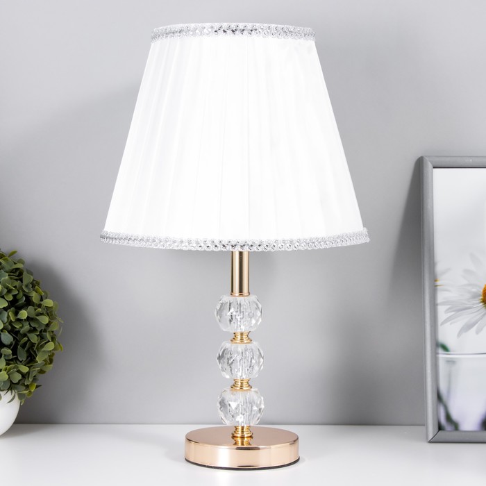 Настольная лампа Анрия E27 40Вт золото 29х29х50 см RISALUX - Фото 1