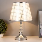 Настольная лампа Доротея E27 40Вт хром 25х25х40 см RISALUX - фото 23194427