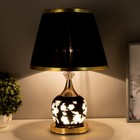 Настольная лампа Алви 1x60Вт E27 черно-золотой 28х28х45 см RISALUX - фото 23266553