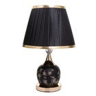 Настольная лампа Алви 1x60Вт E27 черно-золотой 28х28х45 см RISALUX - фото 23266557
