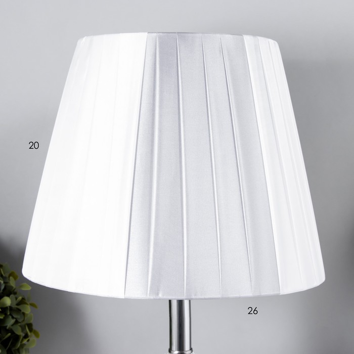 Настольная лампа Ландри 1x60Вт E27 серебро 24,5х24,5х39 см RISALUX - фото 1926462720