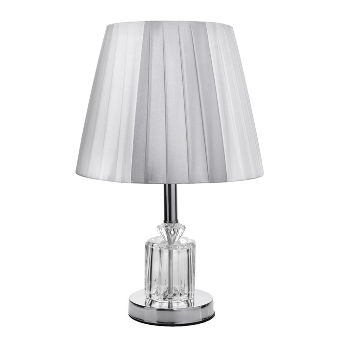 Настольная лампа Ландри 1x60Вт E27 серебро 24,5х24,5х39 см RISALUX - фото 1926462722