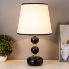 Настольная лампа Катания 1x60Вт E27 черно-золотой 25х25х45 см RISALUX - Фото 2