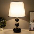 Настольная лампа Катания 1x60Вт E27 черно-золотой 25х25х45 см RISALUX - Фото 3
