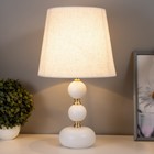 Настольная лампа Катания 1×60 Вт E27 бело-золотой 25×25×45 см RISALUX - Фото 2