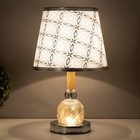 Настольная лампа Алессия 1x60Вт E27 серебро 21х21х33,5 см RISALUX - фото 43129026