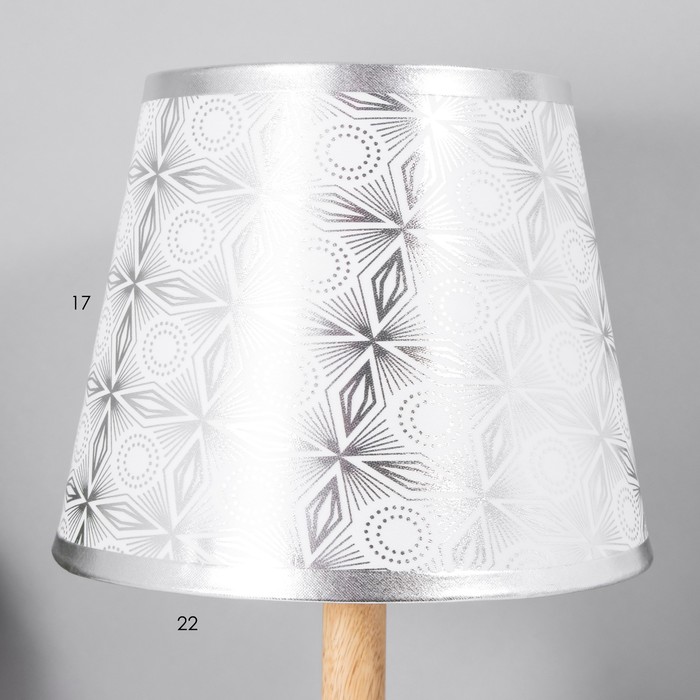 Настольная лампа Алессия 1x60Вт E27 серебро 21х21х33,5 см RISALUX - фото 1906039177