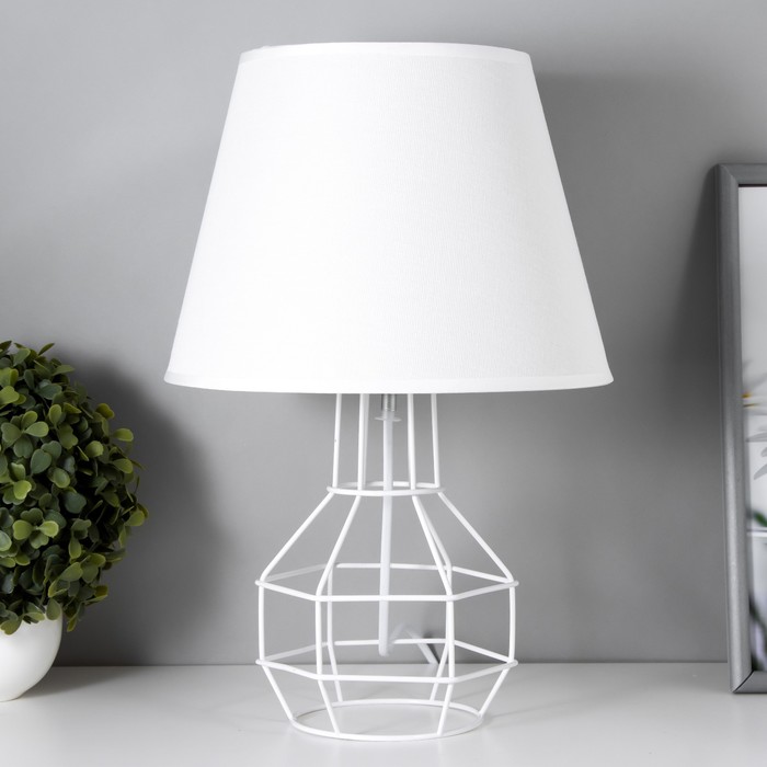 Настольная лампа Бойл E27 40 Вт белый 25×25×40 см RISALUX - Фото 1