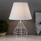 Настольная лампа Басторе E27 40Вт белый 28х28х42 см RISALUX - фото 22475203