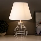 Настольная лампа Басторе E27 40Вт белый 28х28х42 см RISALUX - фото 22475204