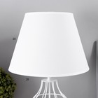 Лампа настольная RISALUX «Басторе», E27, 40 Вт, белая, 28×28×42 см - Фото 6