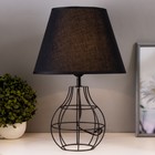 Настольная лампа Басторе E27 40Вт черный 28х28х42 см RISALUX - фото 22475210