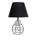 Настольная лампа Басторе E27 40Вт черный 28х28х42 см RISALUX - фото 22475215