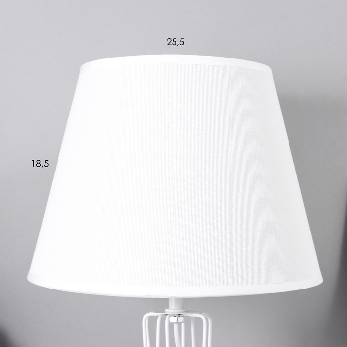 Настольная лампа Нортис E27 40Вт белый 25х25х40 см RISALUX - фото 1906039233
