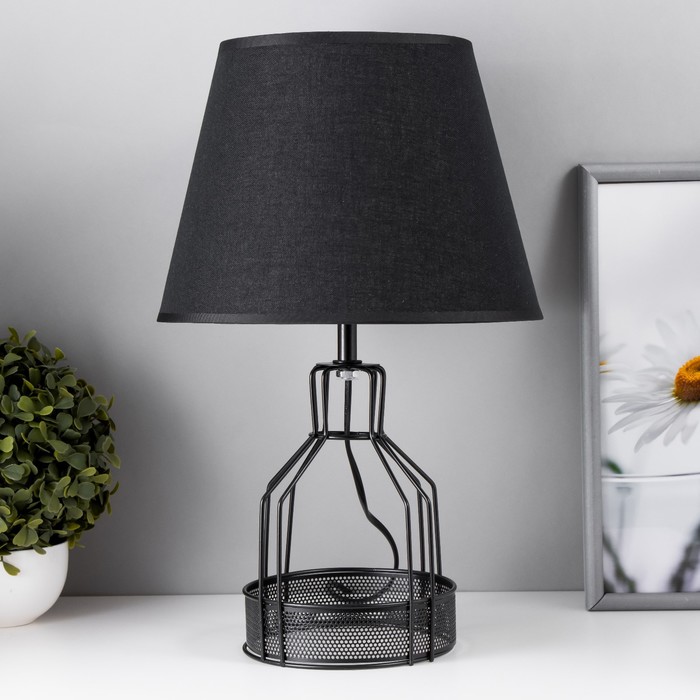 Настольная лампа Нортис E27 40 Вт черный 25×25×40 см RISALUX - Фото 1