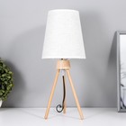 Настольная лампа Илария E27 40 Вт светлое дерево 16×16×37.5 см RISALUX - Фото 1