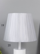 Настольная лампа Аурика E27 40 Вт бело-серые 25×25×41 см RISALUX - Фото 3