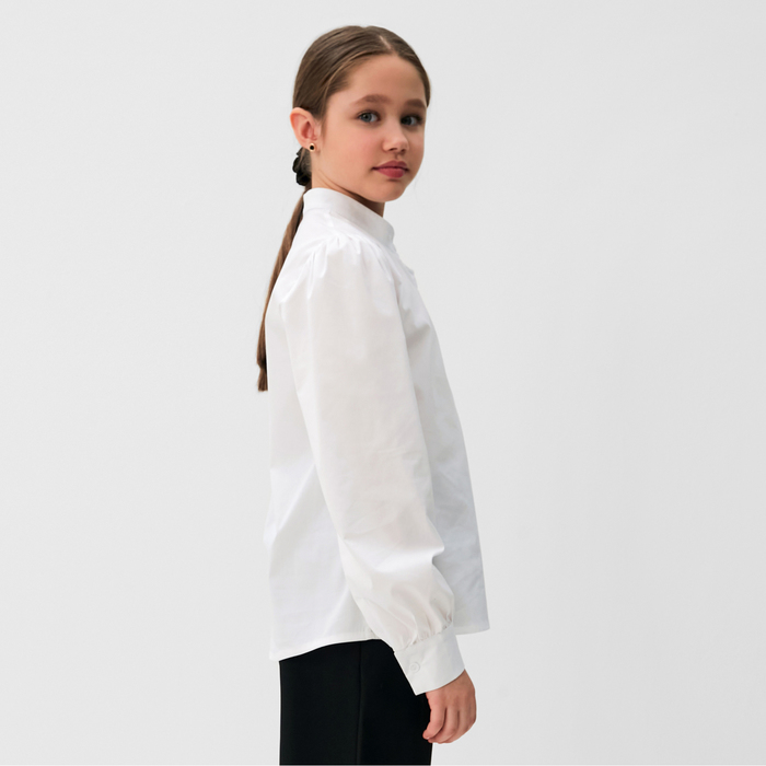 Блузка для девочки MINAKU, цвет белый, рост 122 см - фото 1906039332