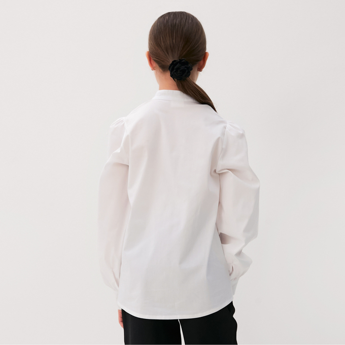 Блузка для девочки MINAKU, цвет белый, рост 122 см - фото 1906039333