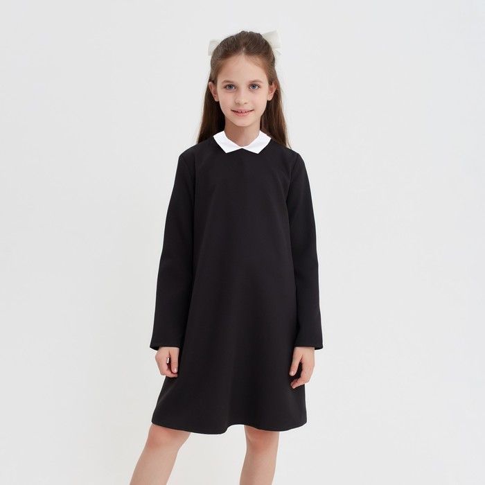 Платье для девочки MINAKU, цвет чёрный, рост 128 см - фото 1906039422