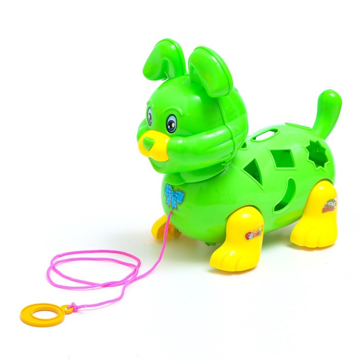 Каталка-сортер на верёвке «Зайчик», МИКС 55370