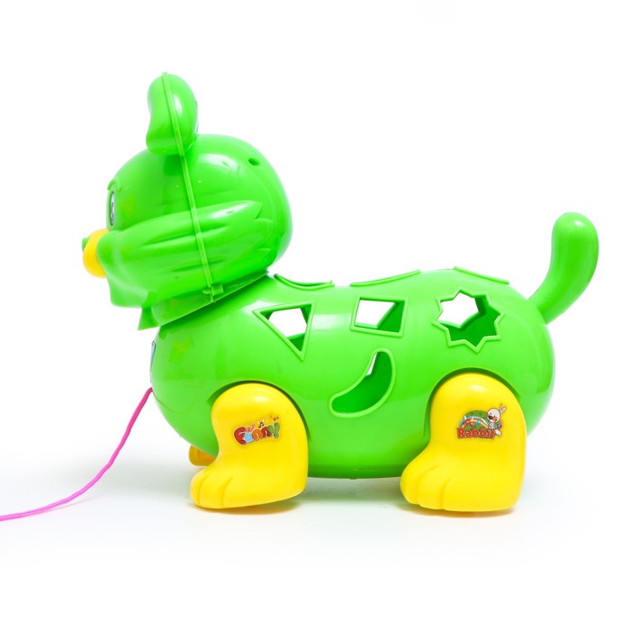 Каталка-сортер на верёвке «Зайчик», МИКС 55370