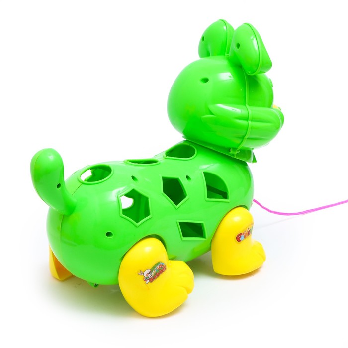 Каталка-сортер на верёвке «Зайчик», МИКС 55370