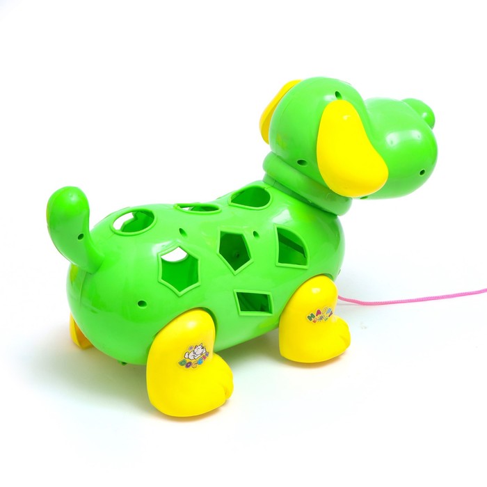 Каталка-сортер на верёвке «Собачка», МИКС 55371