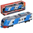 Модель «Скоростной поезд», 32,5 см, свет и звук, двери, 4 кноп, цвет синий - фото 9854523