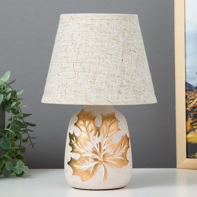 Настольная лампа 16536/1WT E14 40 Вт бело-золотой 17.5×17.5×26.5 см