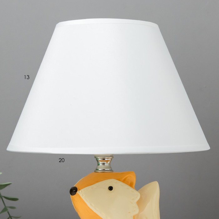 Настольная лампа 16549/1GR E14 40Вт оранжево-белый 20х20х28,5 см RISALUX - фото 1908948622