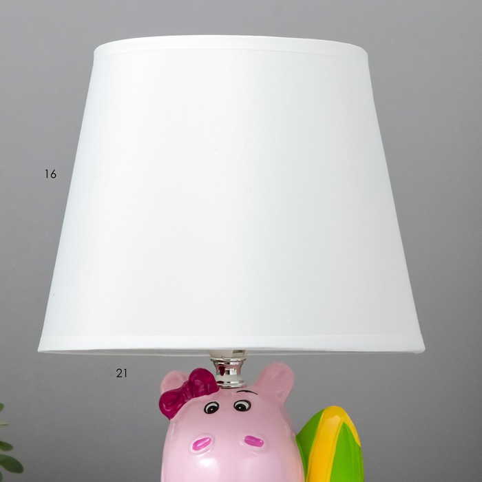 Настольная лампа 16553/1 E14 40Вт розовый 20х20х32 см RISALUX - фото 1907487017