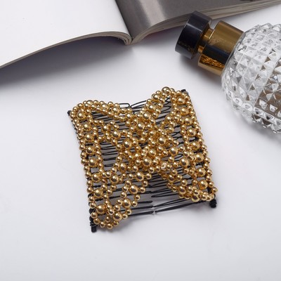 Зажим для волос «Сетка», люкс, 8×7 см, золото