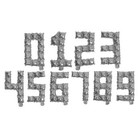 Шар фольгированный 14" «Набор цифр 0-9», серебро - фото 1648657