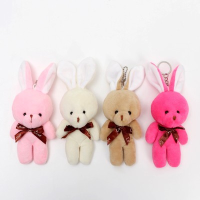 Брелок детский «Заяц с бантиком», на подвеске, 13 см, цвета МИКС