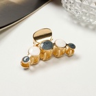 Крабик для волос «Эйлат», 4.5 см, бело-серый (комплект 6 шт) - фото 43253977