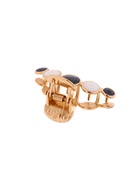 Крабик для волос «Эйлат», 4.5 см, бело-серый (комплект 6 шт) - фото 49303845