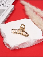 Крабик для волос «Валери», бамбуковая петелька, 5 см, золото - Фото 3