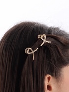 Крабик для волос «Эмма», петля, 3 см, золото - Фото 3