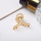 Крабик для волос «Эмма», петля, 3 см, золото - Фото 4