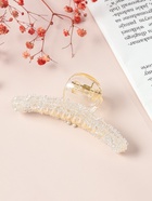 Крабик для волос «Хлоя», дуга, 9.5 см, белый - Фото 2