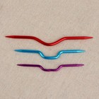Набор вспомогательных спиц для вязания, алюминий, d = 2/3 мм, 9/10/12 см, 3 шт, цвет МИКС - Фото 2