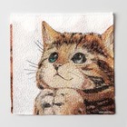Салфетки бумажные однослойные «Котёнок», набор 100 штук, 24 × 24 см - фото 6648595