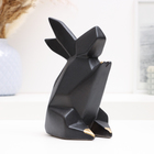 Копилка "Заяц оригами" черный с золотом, 18 х13х10см - фото 292183538