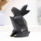 Копилка "Заяц оригами" черный с золотом, 18 х13х10см - фото 8611087