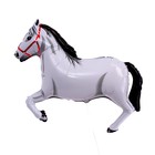 Шар фольгированный 42" «Белая лошадь» - фото 2756288