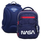Рюкзак школьный NASA, 38 х 29 х 16 см, эргономичная спинка, синий - фото 2756307