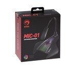 Микрофон MARVO MIC-01, на подставке, USB, для стриминга, подсветка, чёрный - фото 51301714 Микрофон MARVO MIC-01, на подставке, USB, для стриминга, подсветка, чёрный - фото 51301714